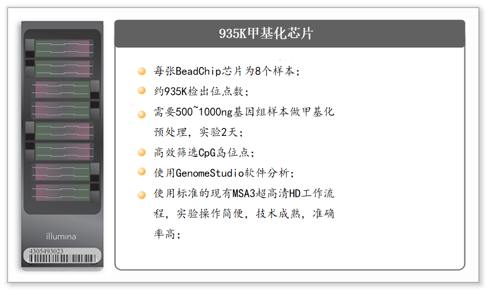Illumina 935k甲基化芯片检测